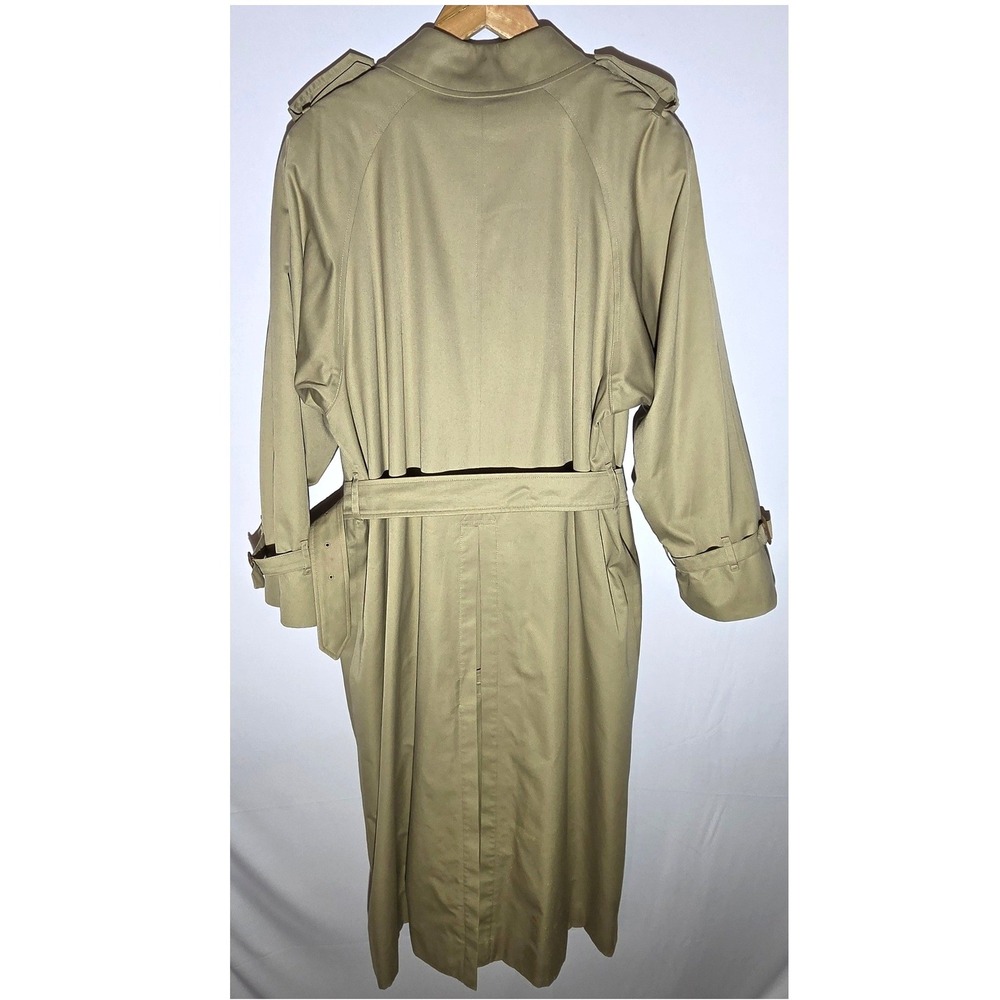 Burberrys Vintage Trench Coat Khaki Nova‎ Check Liner Belted Womens 14 XX-Long - Picture 2 of 16